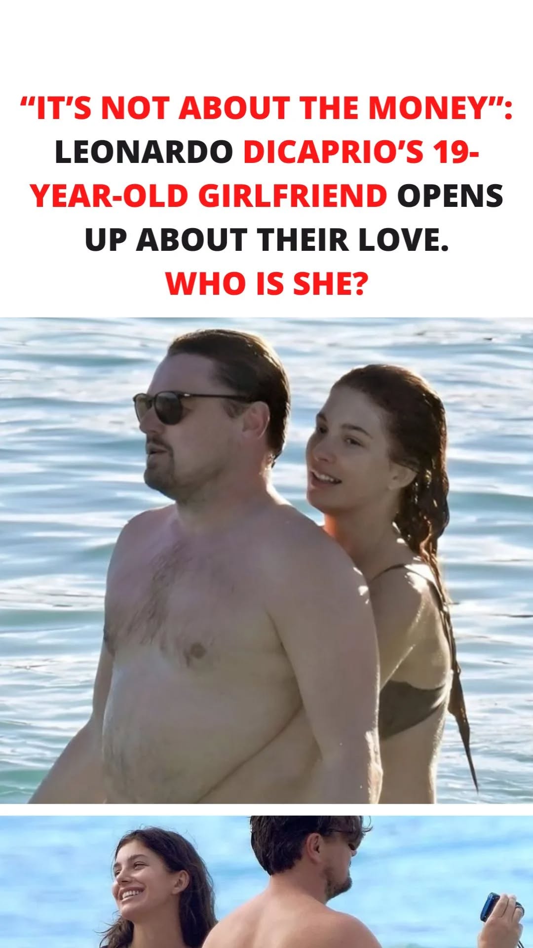 “It’s Not About The Money”: Leonardo DiCaprio’s 19-Year-Old Girlfriend Opens Up About Their Love – Her Pics!